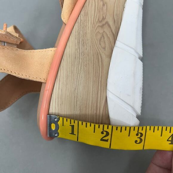 Sorel Suede Leather Wedge Sandals Womens 11 Strappy Modern Boho Y2K Style Summer - Picture 13 of 15